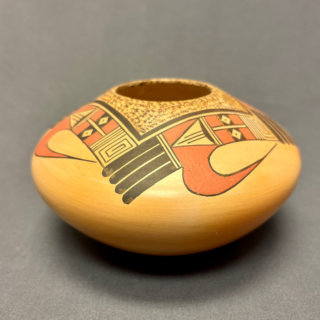 James Nampeyo, Hopi Painted Pot with Parrot Tail Design  (JM127)