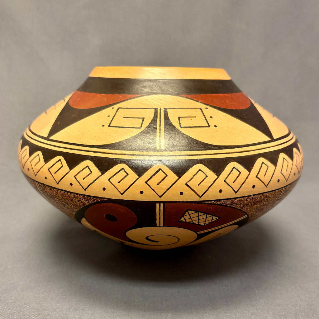 Stetson Setalla, Hopi Large Painted Pot with water Design  (JM122)