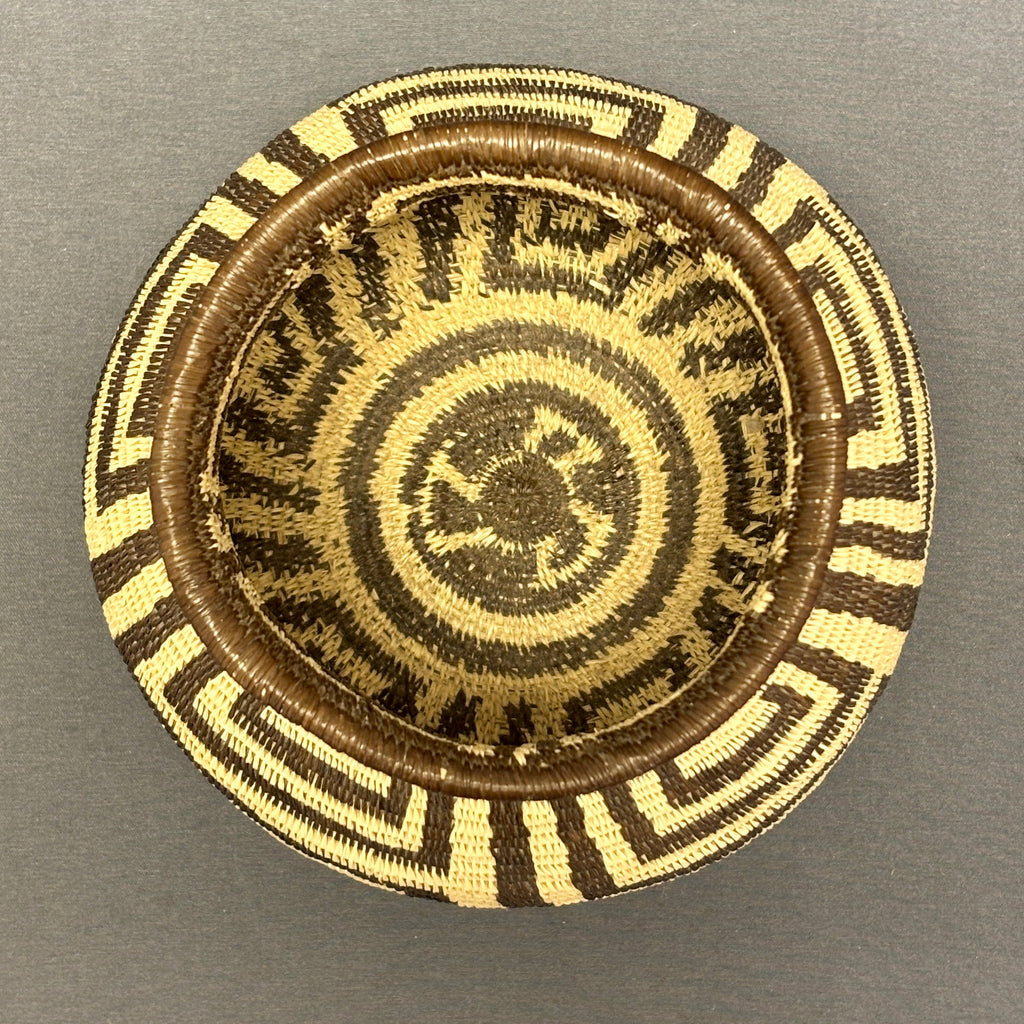 Vintage Wounaan and Embera Basket with Geometric Design, Panama   (JFB6)