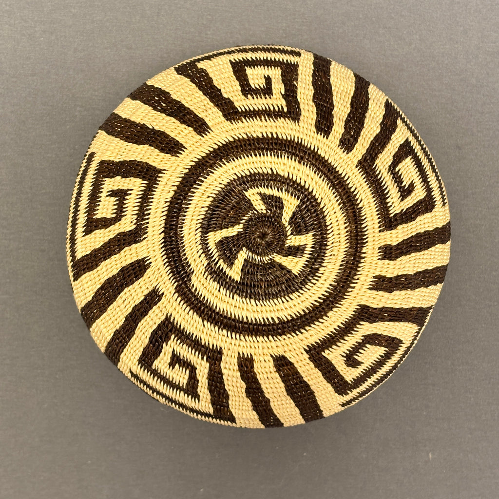 Vintage Wounaan and Embera Basket with Geometric Design, Panama   (JFB6)