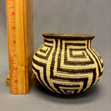 Vintage Wounaan and Embera Basket with Geometric Design, Panama   (JFB6)