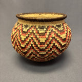 Vintage Wounaan and Embera Basket with Geometric Design, Panama   (JFB7)