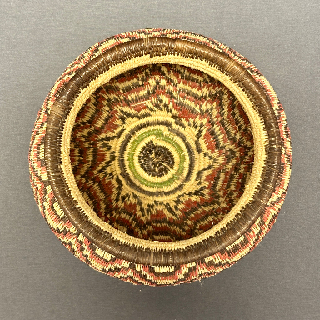 Vintage Wounaan and Embera Basket with Geometric Design, Panama   (JFB7)