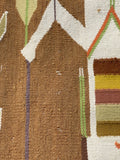 Extra LG Navajo Yei rug weaving, authentic handwoven Native American (GM355)