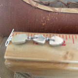 Multi stone turquoise statement dangle Navajo earrings, Authentic Native American (3/84)