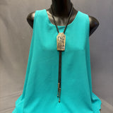 Chalmers Day Sterling Silver Hopi Overlay Bolo Tie with Kachina Design, vintage Native American (JF90)