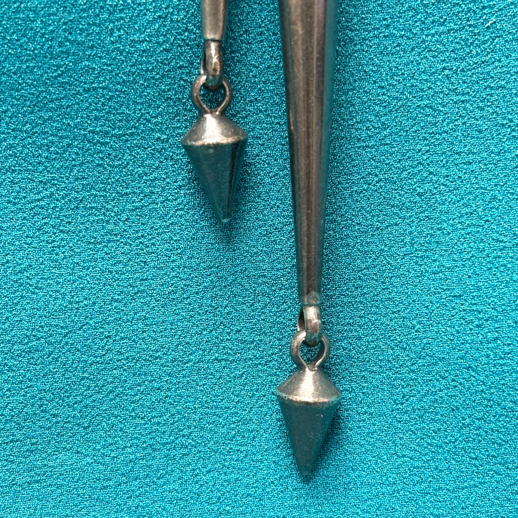 Chalmers Day Sterling Silver Hopi Overlay Bolo Tie with Kachina Design, vintage Native American (JF90)