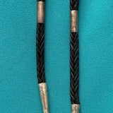 Tommy Singer Vintage Navajo Green Turquoise and Sterling Silver Bolo Tie, authentic Native American   (JF118)