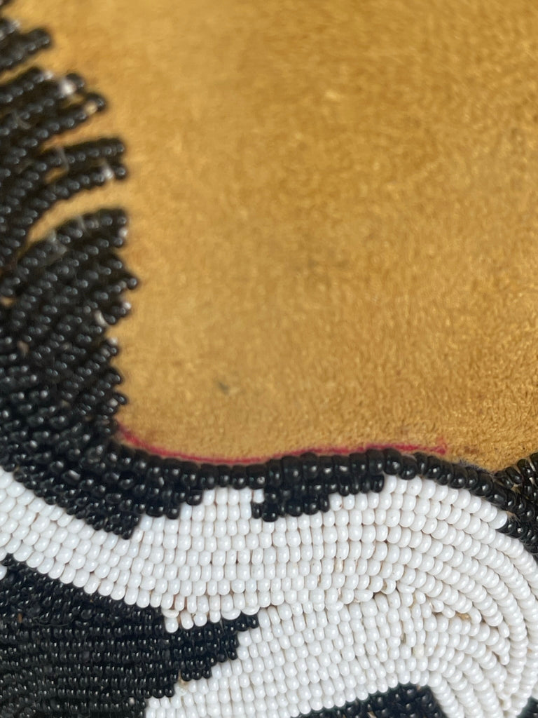 Plateau 2-sided Beaded Native American bag with floral & horse design ca. 1900 (GM246)