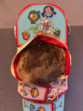 Magdeline Stewart Crow full size Traditionally Beaded Replica Cradleboard with Otter Pelt (GM682)
