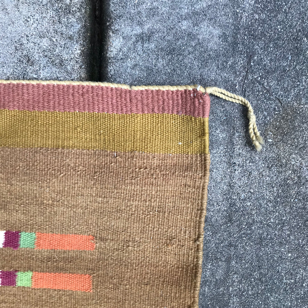 Extra LG Navajo Yei rug weaving, authentic handwoven Native American (GM355)