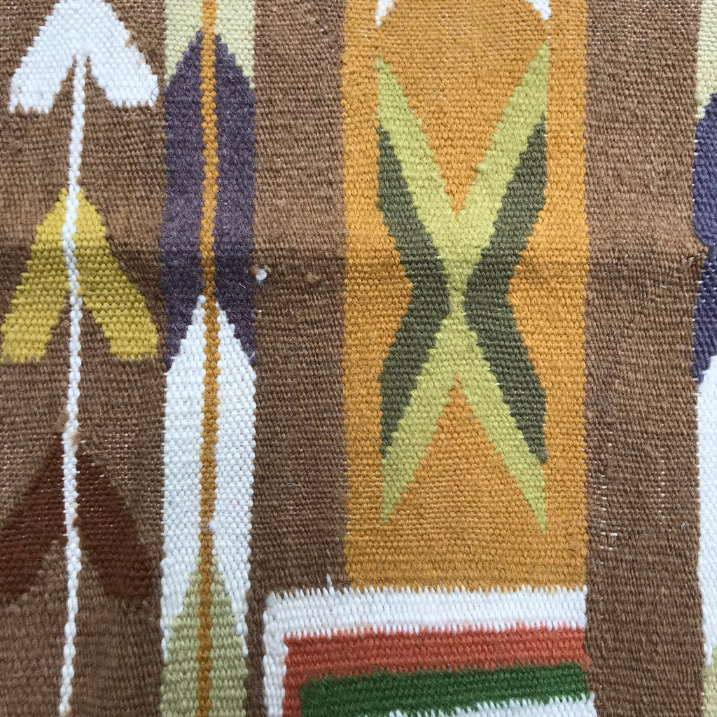 Extra LG Navajo Yei rug weaving, authentic handwoven Native American (GM355)