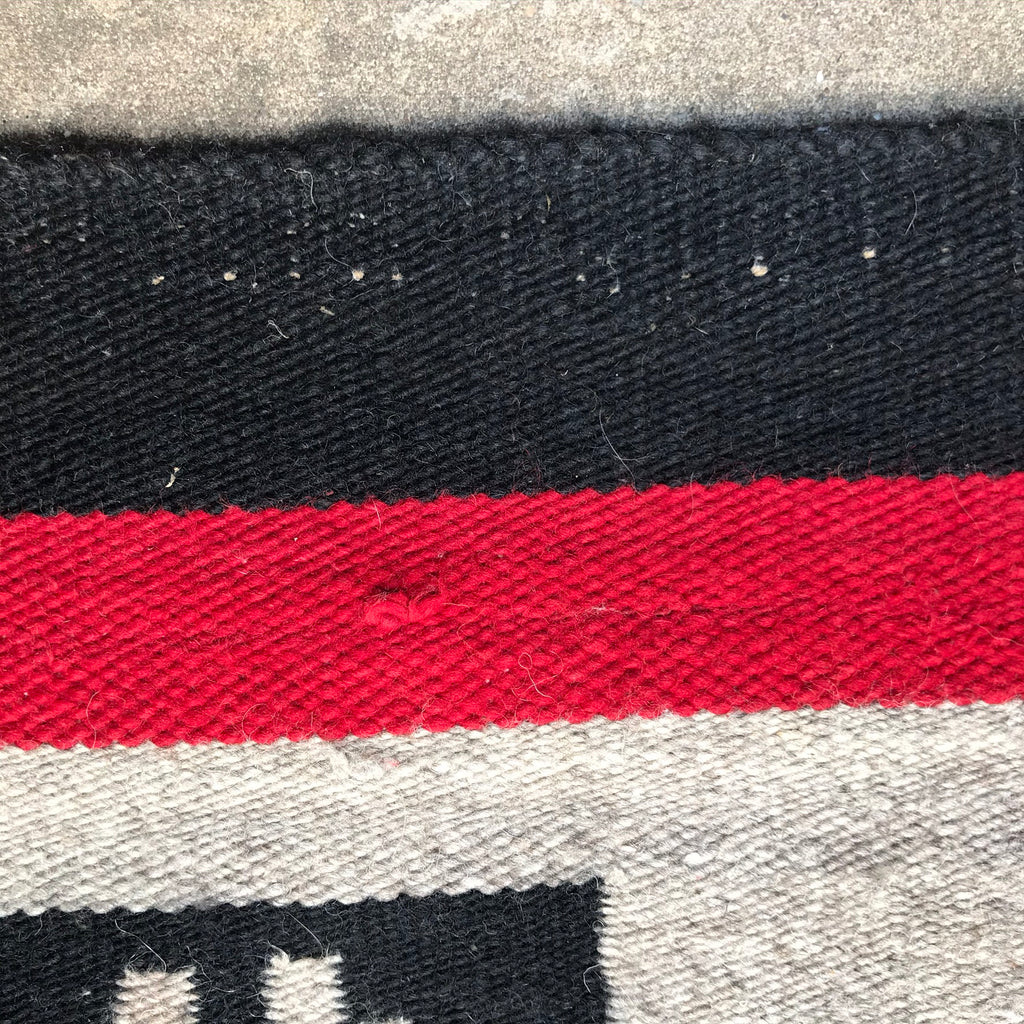 Navajo Rug Weaving with Storm Pattern, authentic Native American, handwoven  (RS64)
