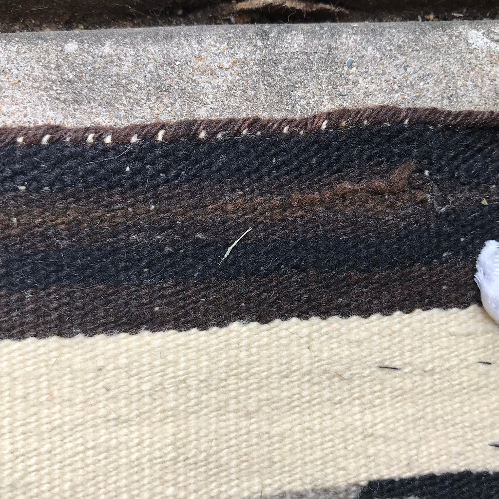 Navajo rug weaving in Eyedazzler style, authentic Native American, handwoven (GM370)