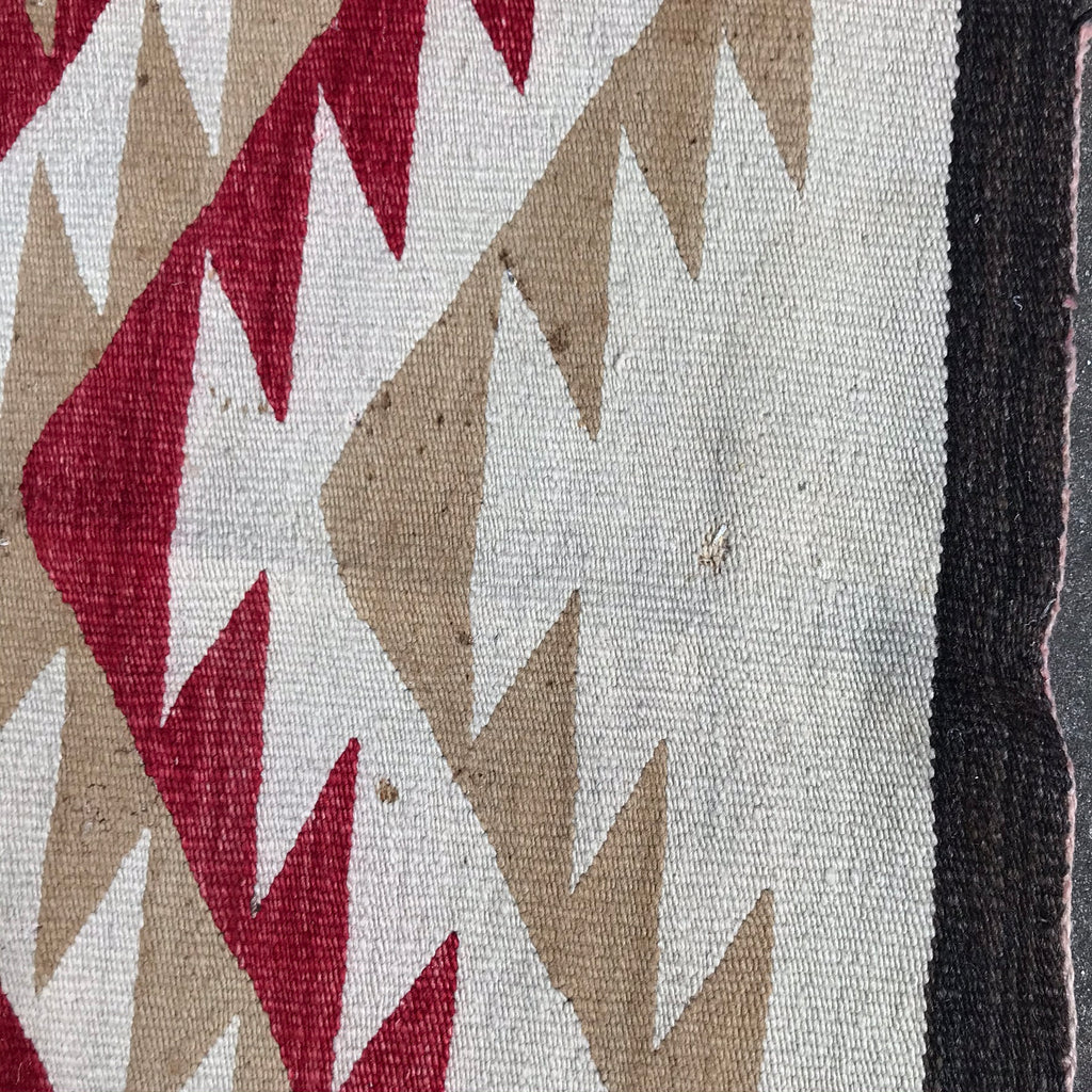 Antique Navajo Rug Weaving in Eyedazzler Style, authentic Native American, handwoven (GM372)