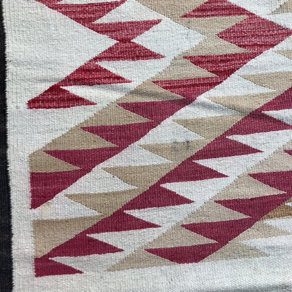 Antique Navajo Rug Weaving in Eyedazzler Style, authentic Native American, handwoven (GM372)