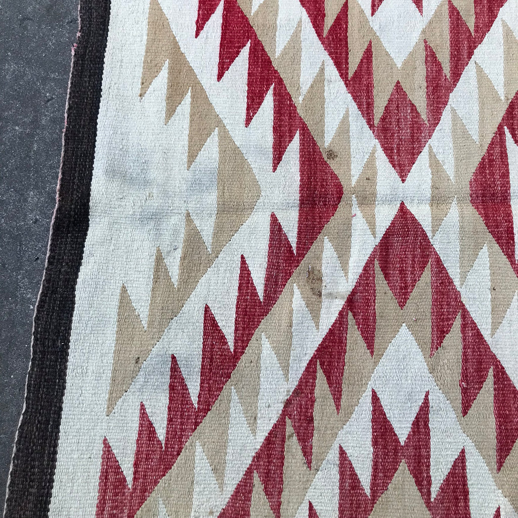 Antique Navajo Rug Weaving in Eyedazzler Style, authentic Native American, handwoven (GM372)