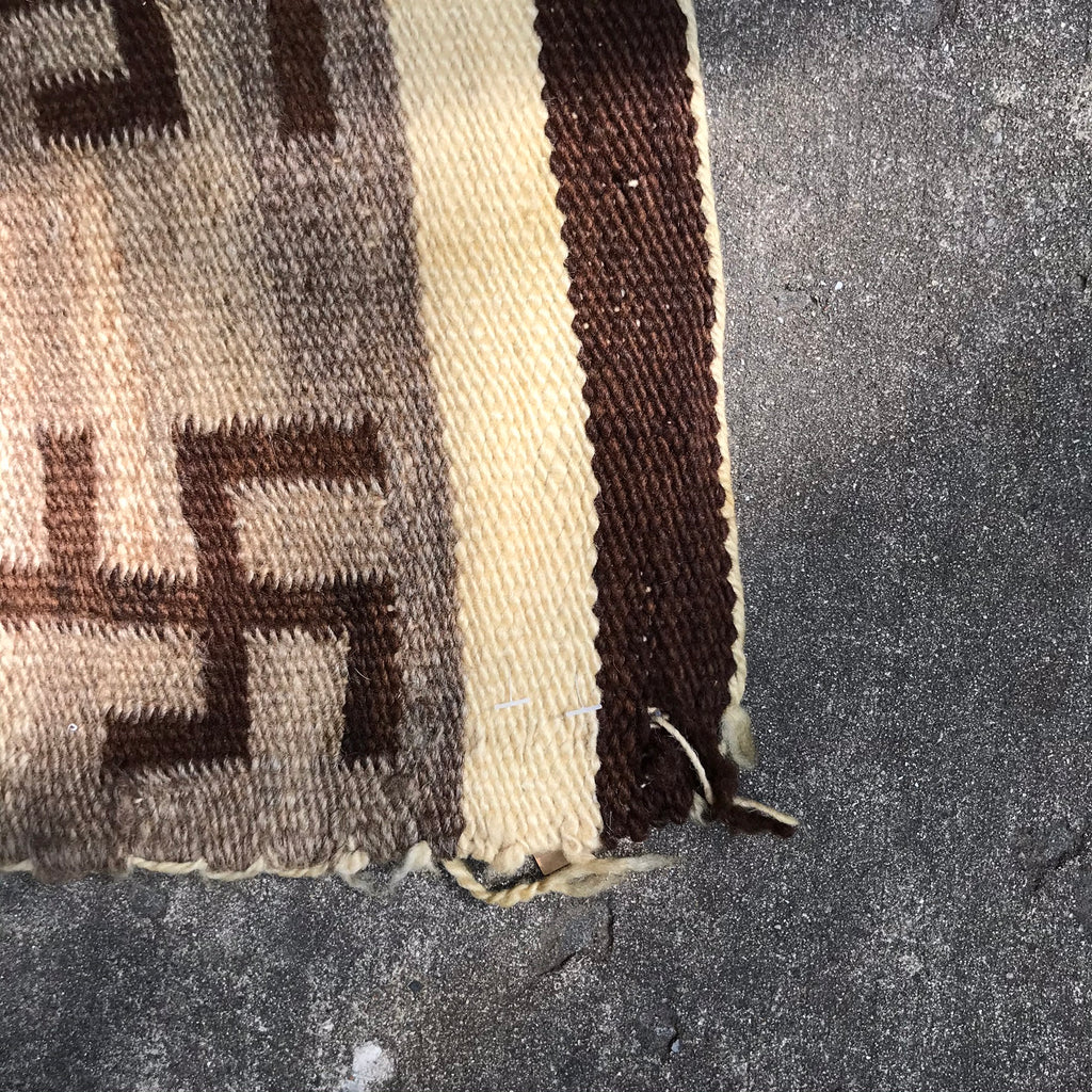 Antique Ganado Old Style Navajo Rug Weaving with Whirling Logs Pattern, pre-1940s (GM382)