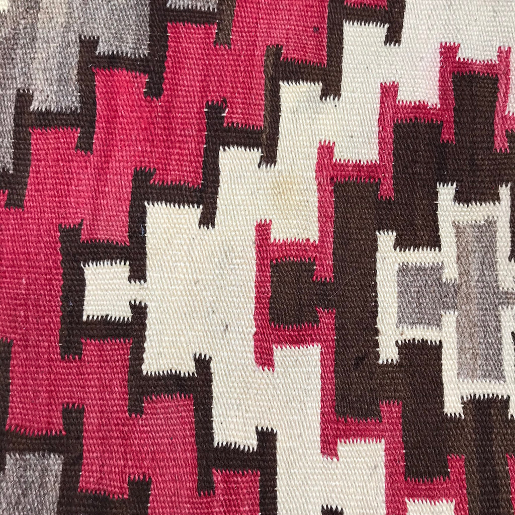 Antique Ganado Old Style Navajo Rug Weaving with Whirling Logs Pattern, pre-1940s (GM382)