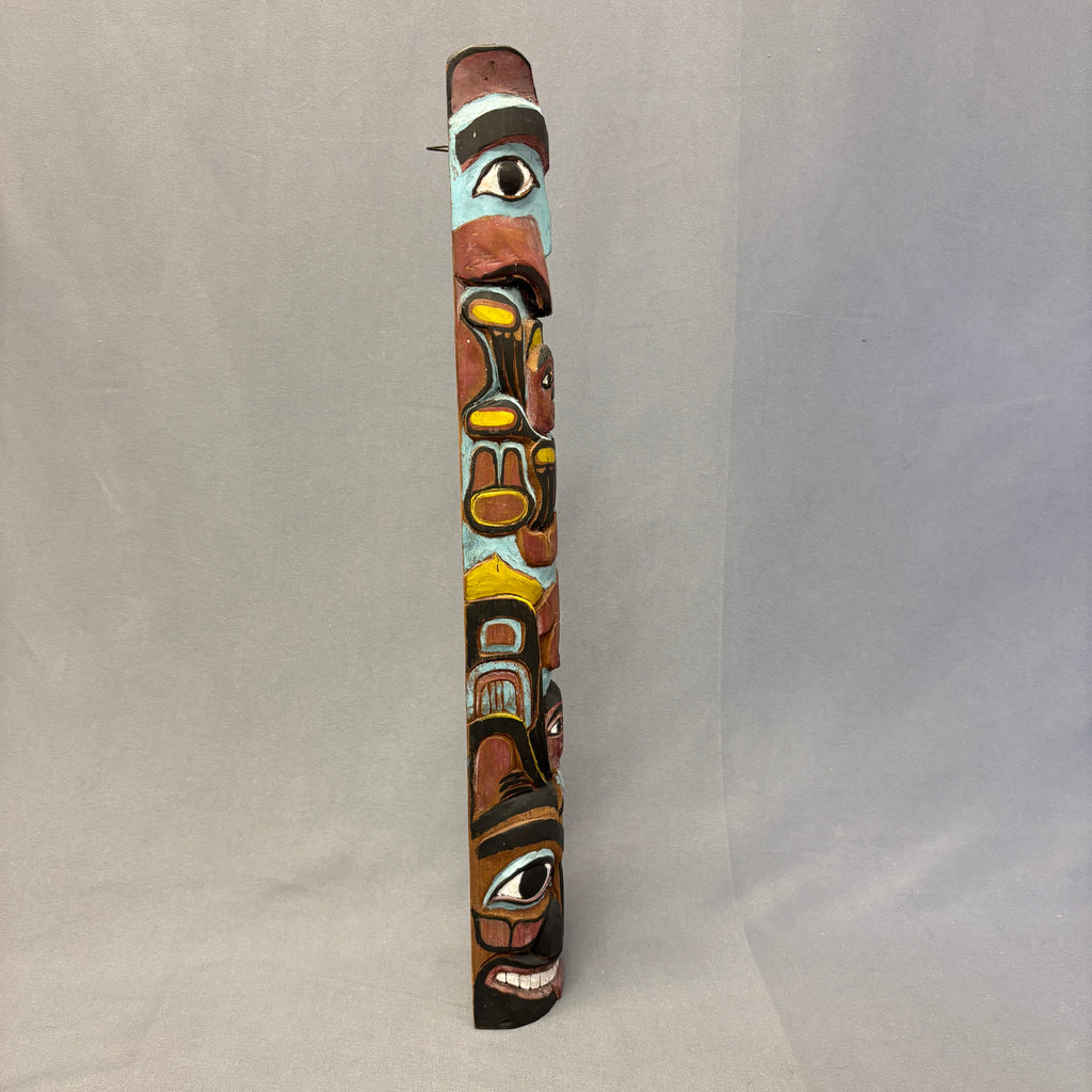 Antique Northwest Coast Carved and Painted Wooden Totem   (NLC9)