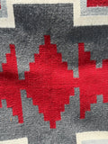 Large Navajo Rug Weaving in Ganado Style, vintage Native American Handwoven  (GM484)