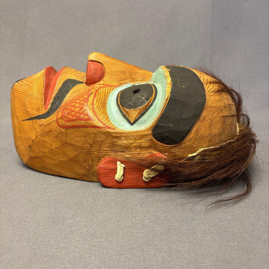 Antique Northwest Coast Haida Gwaii Carved and Painted Wooden Mask ca. 1930s (NLC10)