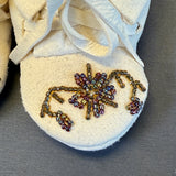 Authentic Woodlands Native American Beaded Infant Moccasins   (RK63)