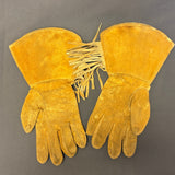 Vintage Plateau Beaded Leather Gauntlets, Authentic Native American - mid 1900s (GM637)