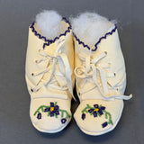 Authentic Woodlands Native American Beaded Infant Moccasins   (RK64)