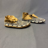 Antique Northern Plains Beaded Moccasins, authentic Native American - ca. late 1800s (GM602)