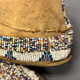 Antique Northern Plains Beaded Moccasins, authentic Native American - ca. late 1800s (GM602)