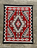 LG Navajo rug weaving in Ganado style, vintage Native American handwoven (GM354)
