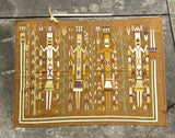Extra LG Navajo Yei rug weaving, authentic handwoven Native American (GM355)