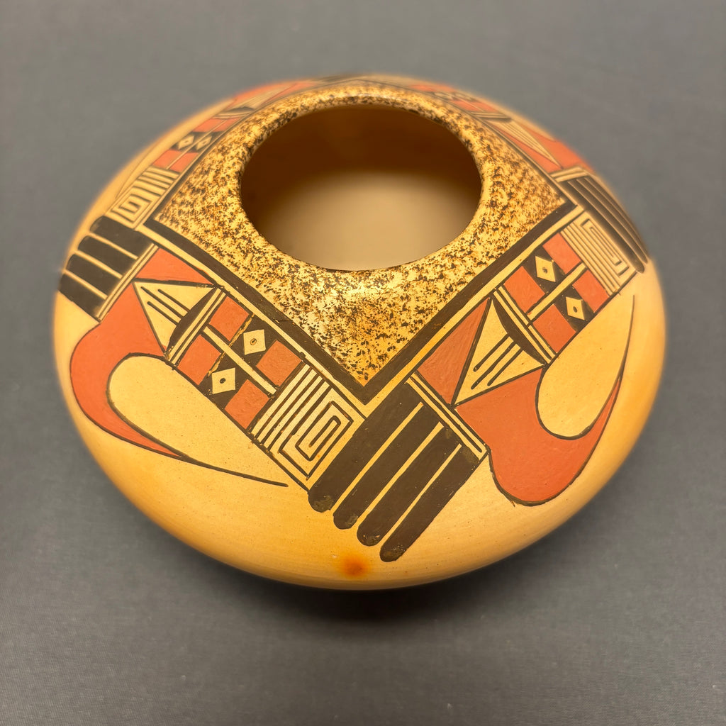 James Nampeyo, Hopi Painted Pot with Parrot Tail Design  (JM127)