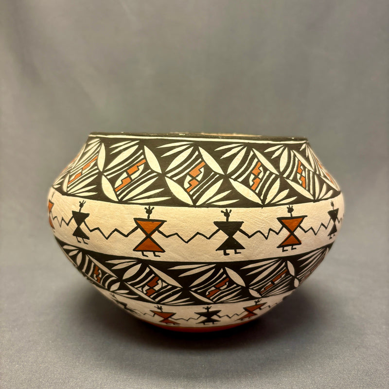 Mary Torivio Vintage Acoma Pueblo Painted Pot with Friendship Design   (JM85)