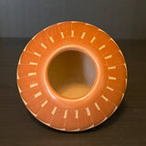 Native American Feather Red Handmade Pueblo Pot by Juan Tafoya, San Ildefonso Pueblo (MW74)