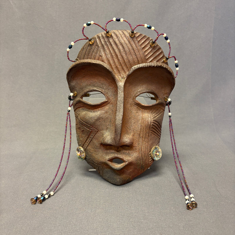 Vintage "Entiut Girl" Clay Mask by Lillian Pitt, Yakima    (NLC11)