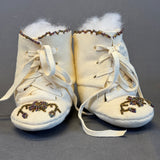 Authentic Woodlands Native American Beaded Infant Moccasins   (RK63)