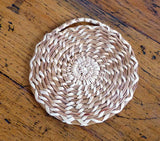 Vintage Tohono O'odham (Papago) Split Stitch Coiled Basket made with Bear Grass and Split Yucca   (VW41)