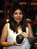 Native American Vase with 3 Horses Design by Dusty Naranjo, Santa Clara Pueblo (JD75)