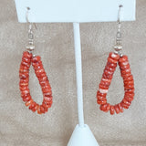 Spiny Oyster Bead Dangle Earring by Louise Joe, Navajo