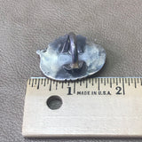 Classic Navajo ring with genuine turquoise and handmade silver leaf and scroll work, Vintage Navajo blue turquoise ring in size 6 (DC53)