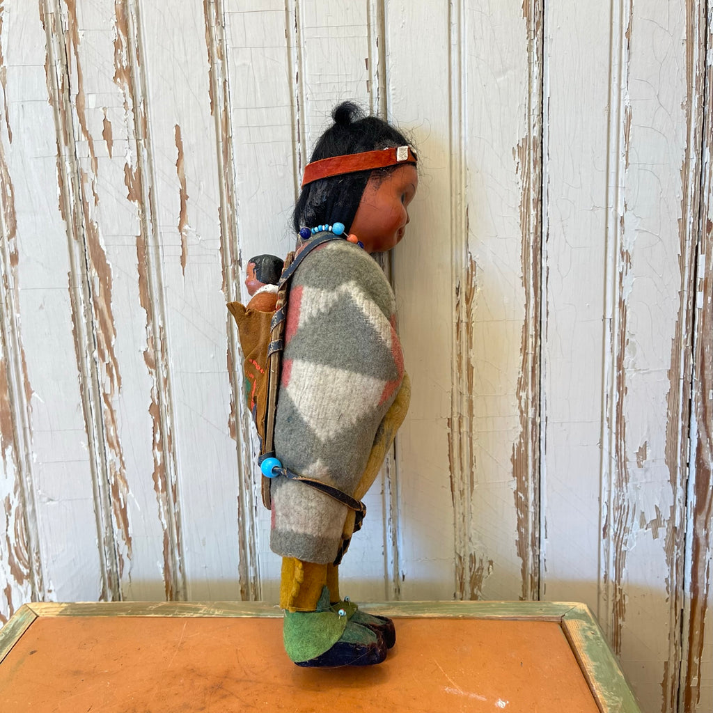 Indian Character Dolls - Antique Set of Two