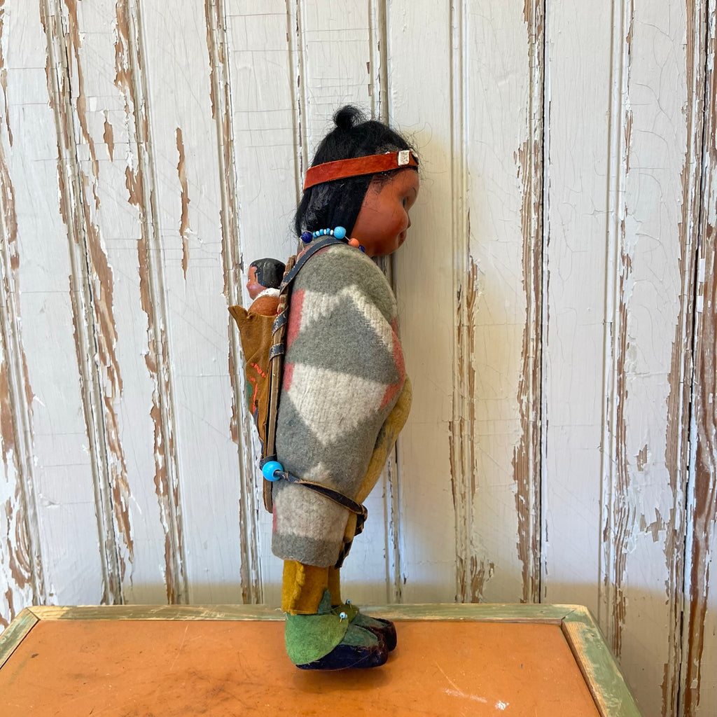 Indian Character Dolls - Antique Set of Two