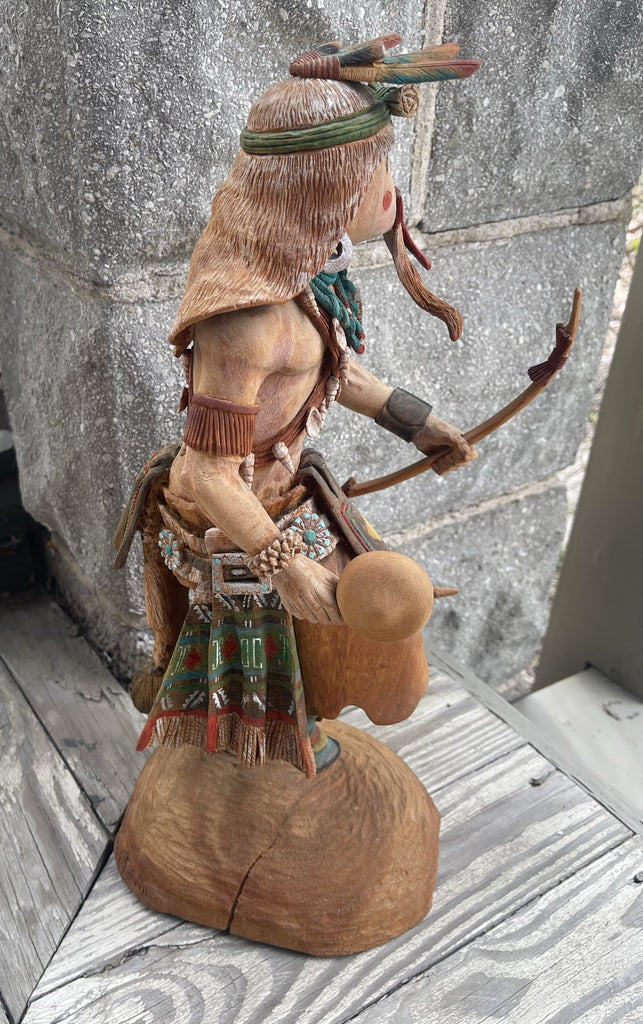 Albino Katsina by Cecil Calnimptewa, Hopi - Albino (Chakwaina) Hopi Kachina (RS210)