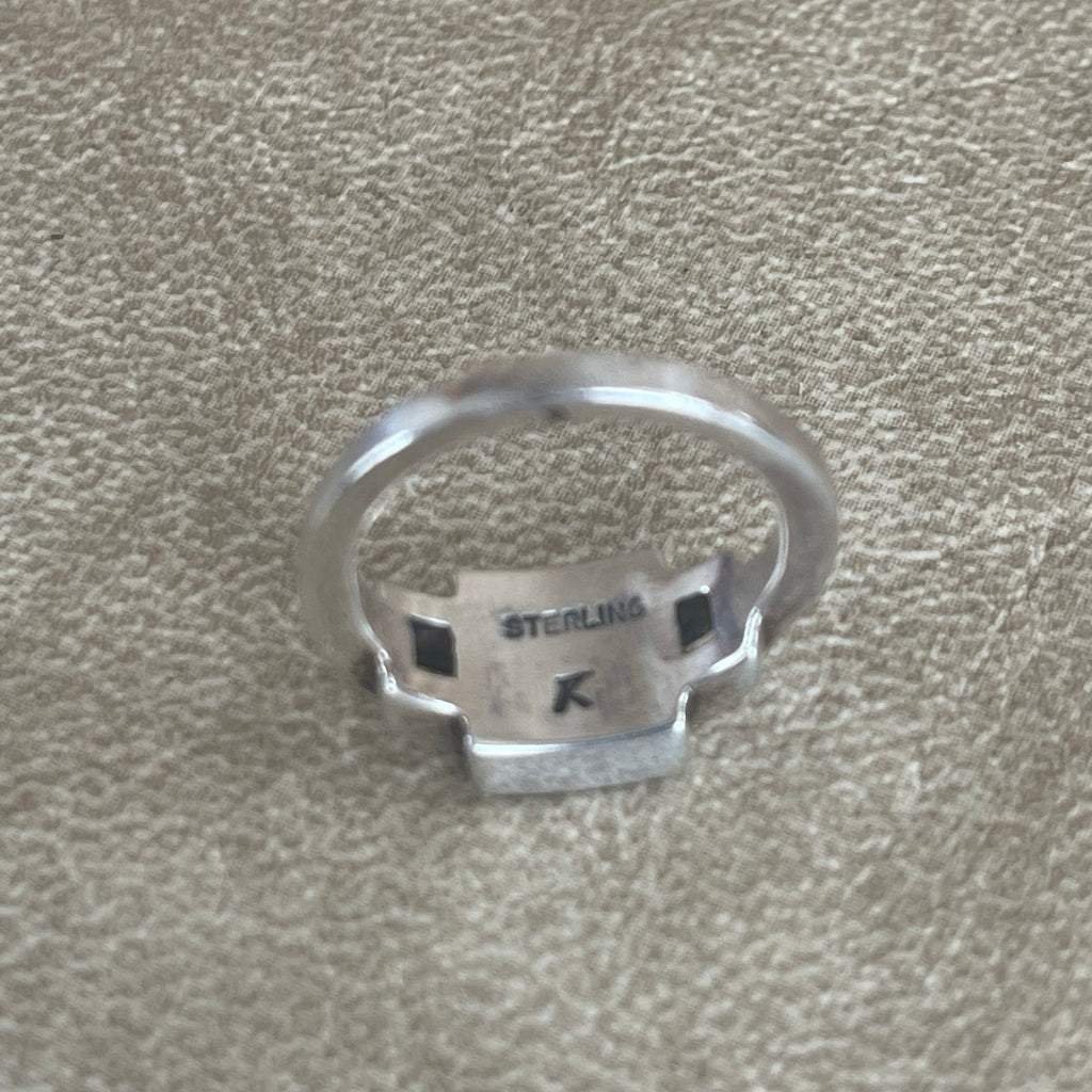 Contemporary Inlay ring by Ray Tracey, Navajo – Authentic Navajo Jewelry (RK143)