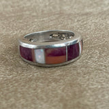 Contemporary Inlay ring by Ray Tracey, Navajo – Authentic Navajo Jewelry (RK142)