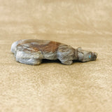 Picasso Marble Badger Fetish by Derrick Kaamasee, Zuni, Native American badger carving (1/412)