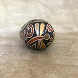 Glendora Fragua, Jemez Pueblo Handmade Etched or Sgraffito Pot with Dragonfly & Migration Swirls