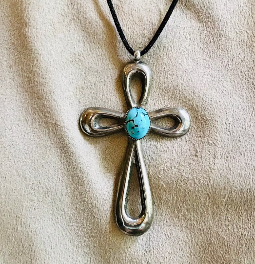 Native american turquoise cross 2025 pendant